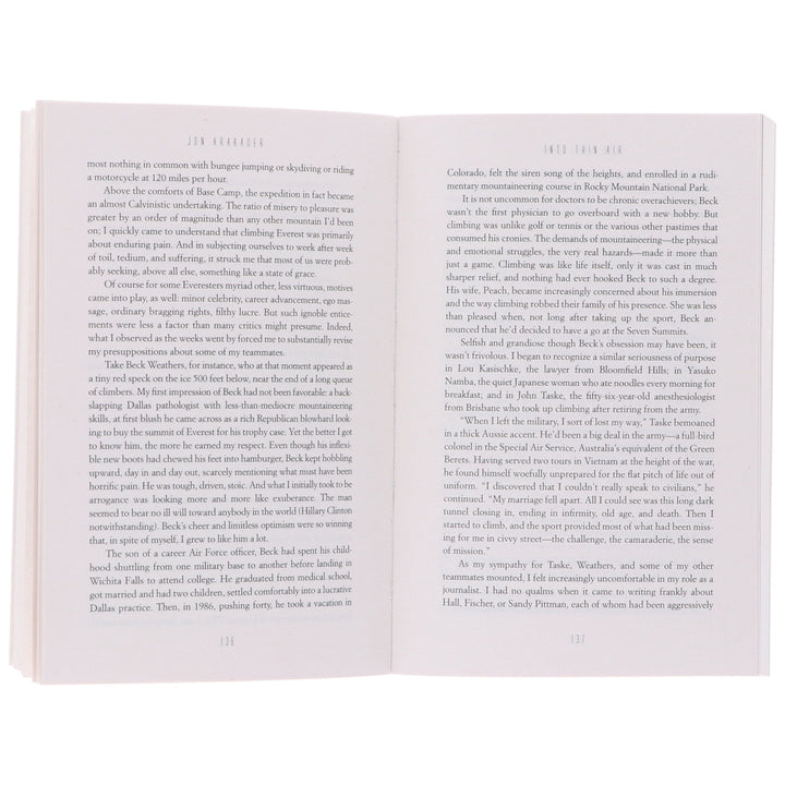 Into Thin Air: A Personal Account of the Everest Disaster by Jon Krakauer - Non Fiction - Paperback