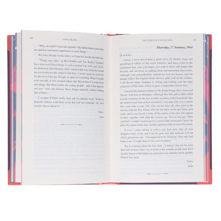 Diary Of A Young Girl Book by Anne Frank: A Heartfelt Journey of Courage and Resilience With Sprayed Edges - Non Fiction - Hardback