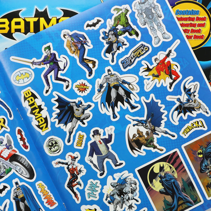 Batman Activity Pack Colouring Books & Stickers 3 Books Collection Set - Ages 3+ - Paperback
