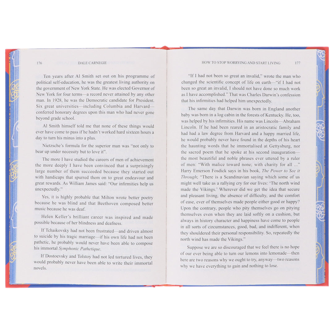 How to Stop Worrying and Start Living by Dale Carnegie - Non Fiction - Sprayed Edges Hardback