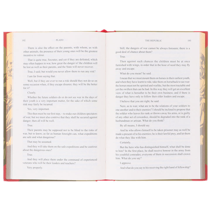 The Republic Book By Plato - Non Fiction - Sprayed Edges Hardback