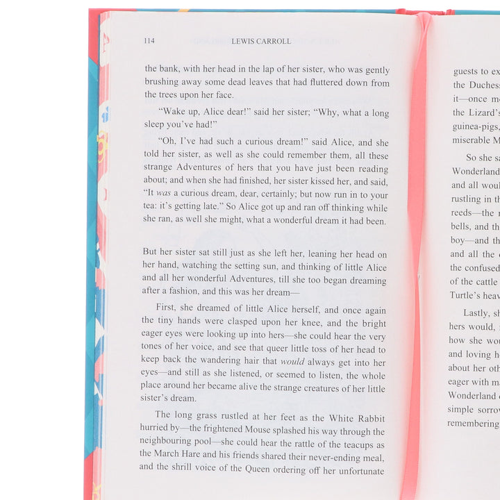 Alice's Adventures in Wonderland & Through the Looking-Glass by Lewis Carroll - Fiction - Sprayed Edge Hardback