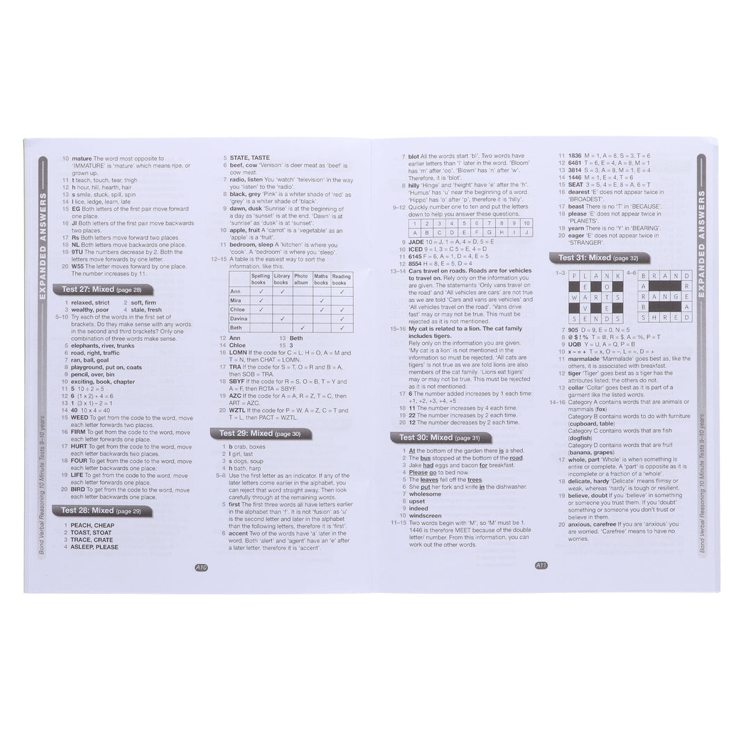 Bond 11+ 10 Minute Tests (Year 9-10) By Oxford 4 Books Collection Set - Paperback