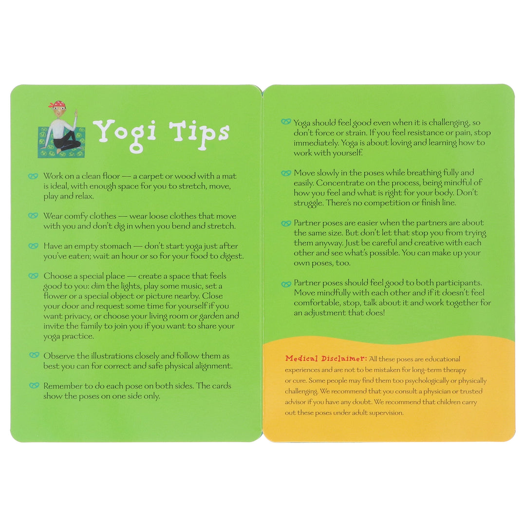 Yoga Pretzels: 50 Fun Yoga Activities for Kids and Grownups by Tara Guber & Leah Kalish - Ages 4+ - Yoga Cards