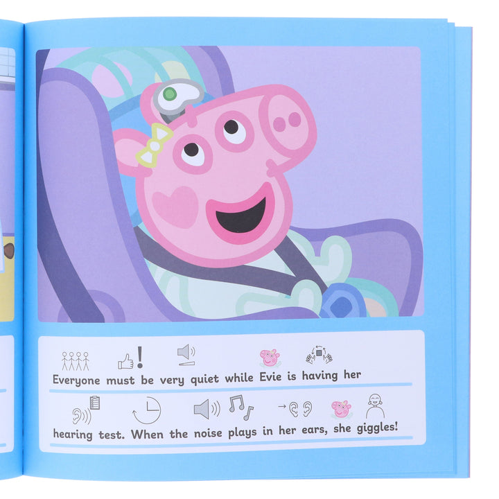 Peppa Pig: Hearing Test: A Symbolised Picture Book (Peppa Pig Symbolised Stories) - Ages 3-5 - Paperback (Includes Free Signing Video & Audiobook)