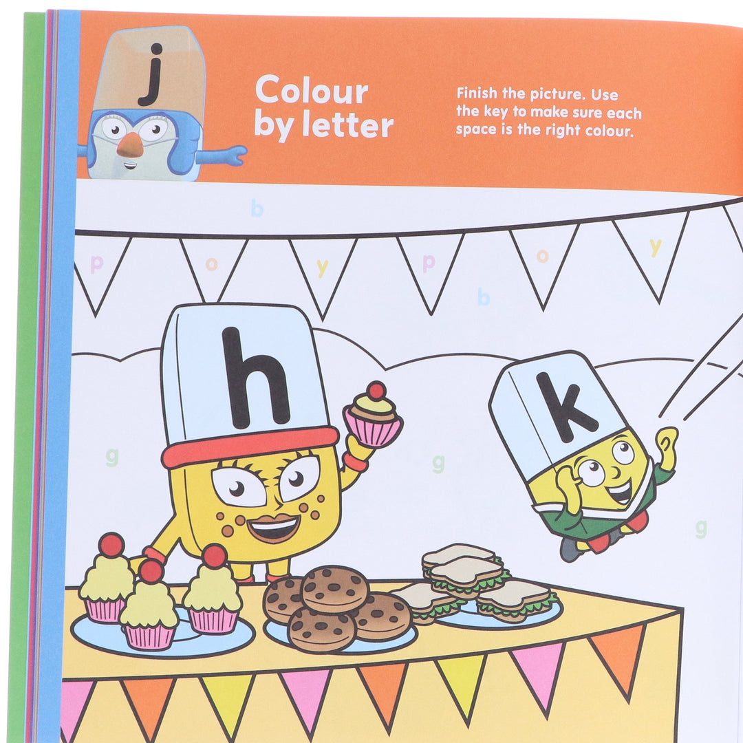 Alphablocks Stick, Play and Learn: A Sticker Activity Book by Sweet Cherry Publishing - Ages 3-6 - Paperback