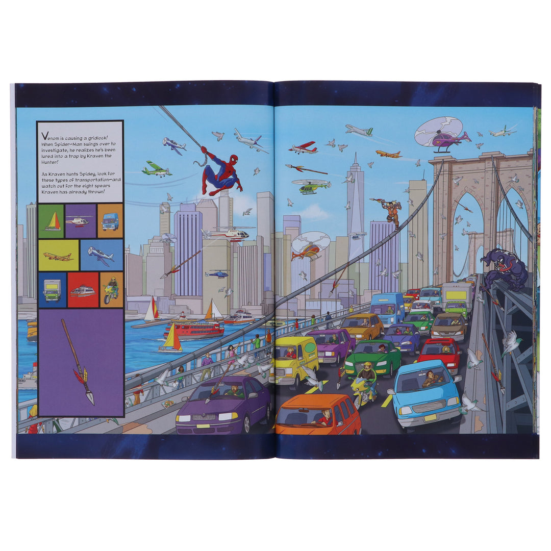 Marvel Heroes and Villains Look and Find by PI Kids - Ages 4+ - Paperback (Includes 40 Stickers!)