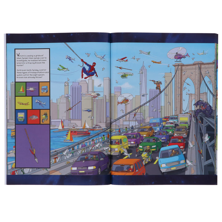 Marvel Heroes and Villains Look and Find by PI Kids - Ages 4+ - Paperback (Includes 40 Stickers!)