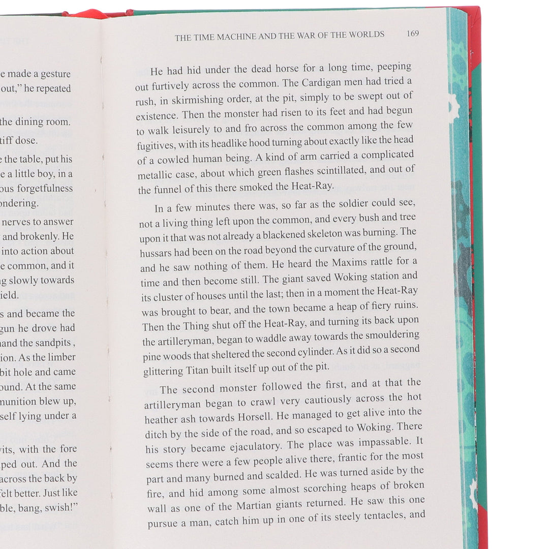 The Time Machine & The War of The Worlds by H. G. Wells (Deluxe Edition) - Sprayed Edge Hardback