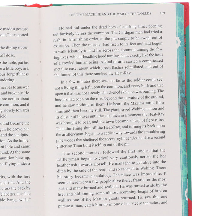 The Time Machine & The War of The Worlds by H. G. Wells (Deluxe Edition) - Sprayed Edge Hardback