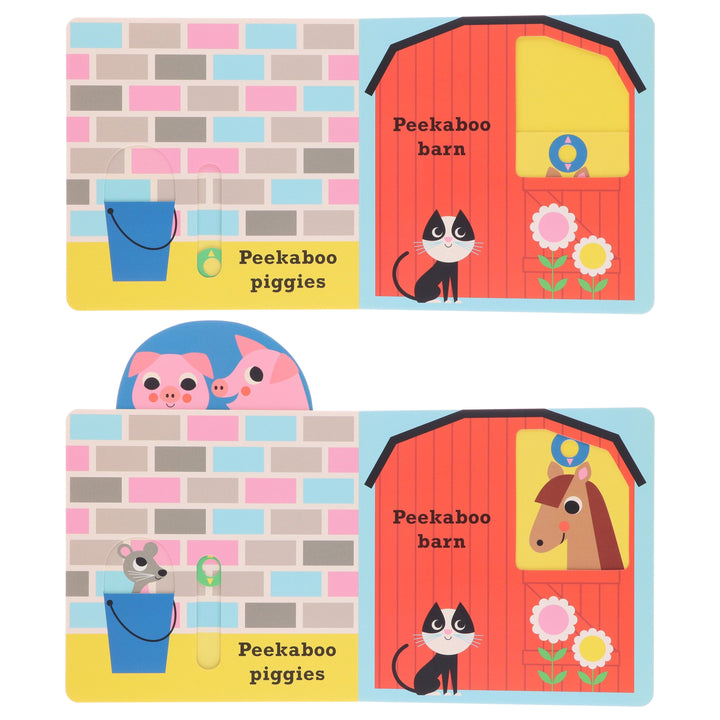 Peekaboo: Apple, Chick, Dog & Cow by Camilla Reid Illustrated 4 Books Collection Set - Ages 0-5 - Board Book