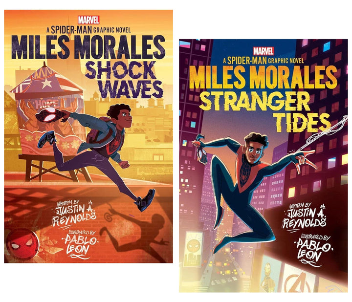 Miles Morales: A Spider-Man Graphic Novels by Justin A. Reynolds Illustrated 2 Books Collection Set - Ages 10+ - Paperback