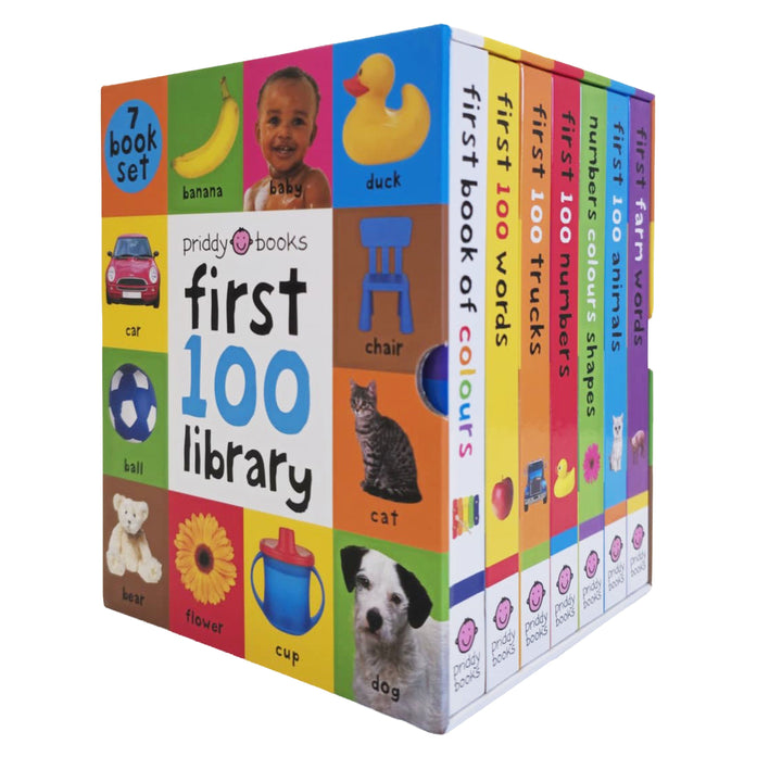 Priddy First 100 Library Collection 7 Books Box Set - Ages 0-5 - Board Book
