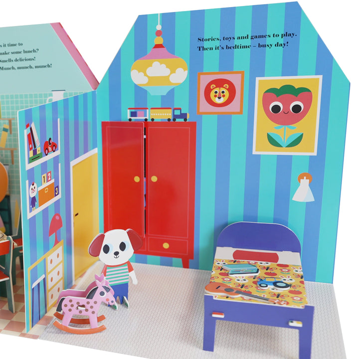 Fold-Out + Play: Doll's House: Build your own 3D house with interactive play pieces and stickers by Ingela P Arrhenius - Ages 4-7 - Board Book