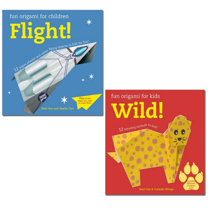 Fun Origami For Children Flight! & Wild 2 Books By Mari Ono & Fumiaki Shingu - Paperback - Age 5-7 5-7 CICO Kidz