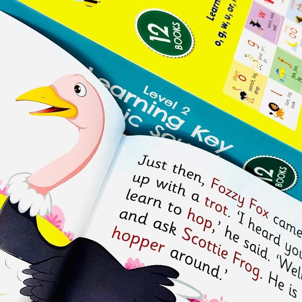 My Second Phonic Sounds (Level 2) with Included Fun Activities 12 Books Collection Box Set - Ages 3+ - Paperback