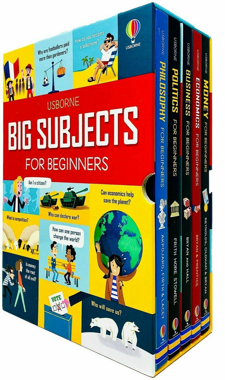 Usborne Big Subjects for Beginners 5 Books Collection Box Set - Hardback - Age 8-11 9-14 Usborne Publishing