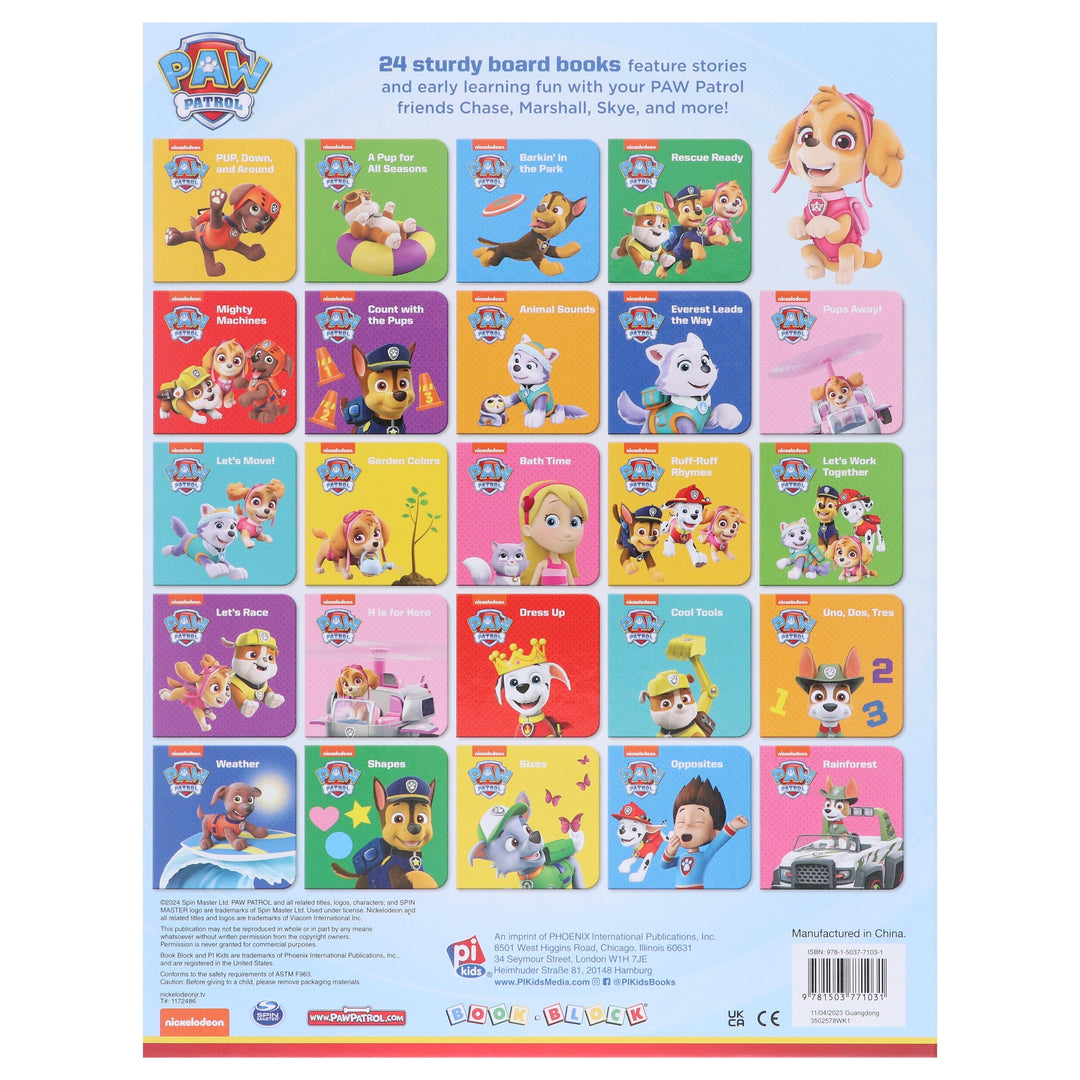 Nickelodeon PAW Patrol Chase, Skye, Marshall, and More! by PI Kids Deluxe 24-Book Set - Ages 0-6 - Board Book