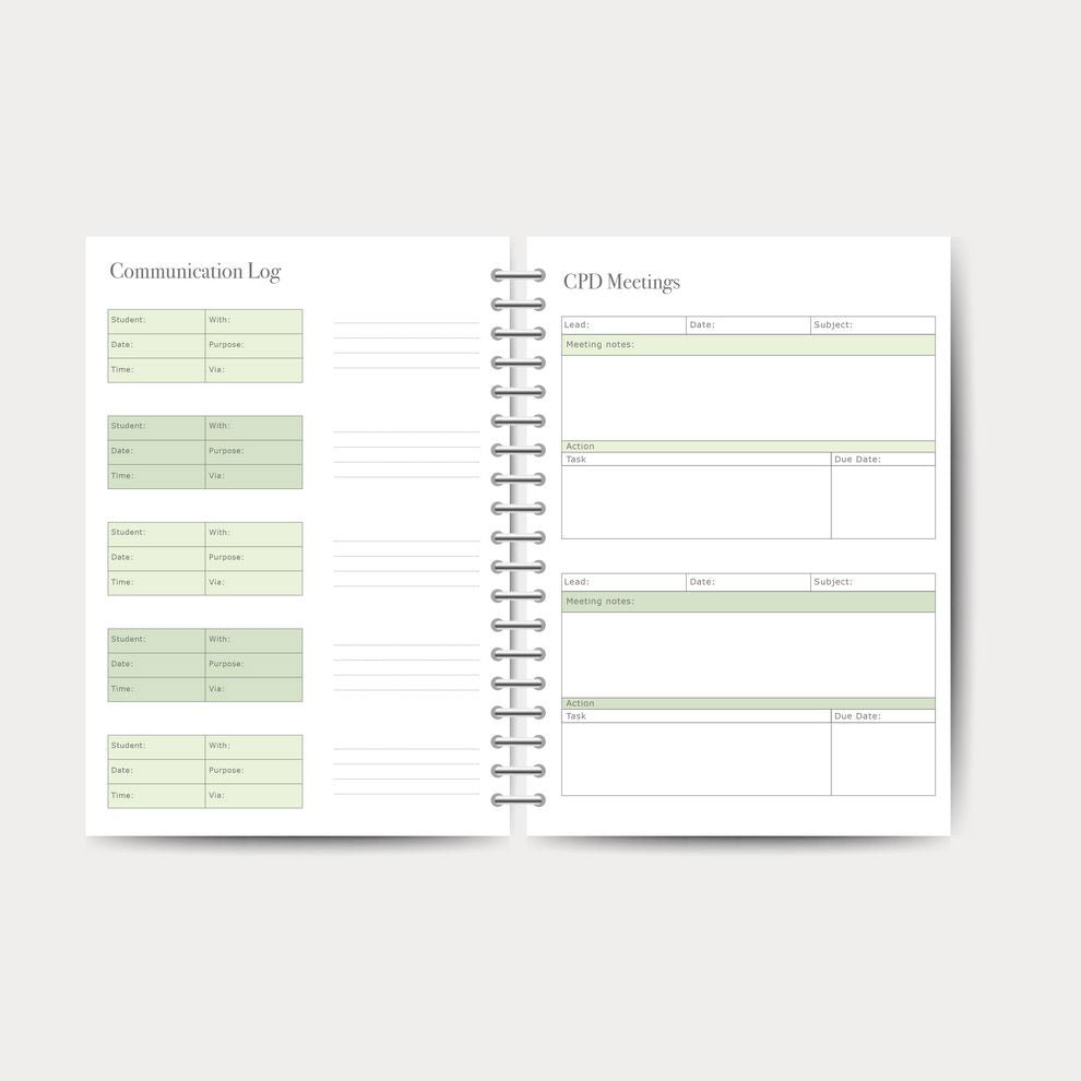Teacher Planner 2026-2027 - Spiral Bound Hardback
