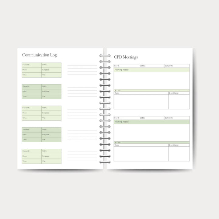 Teacher Planner 2026-2027 - Spiral Bound Hardback
