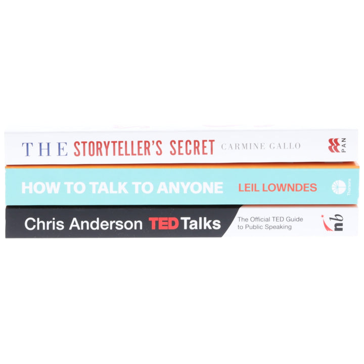 How to Talk to Anyone, TED Talks & The Storyteller's Secret 3 Books Collection Set - Non Fiction - Paperback