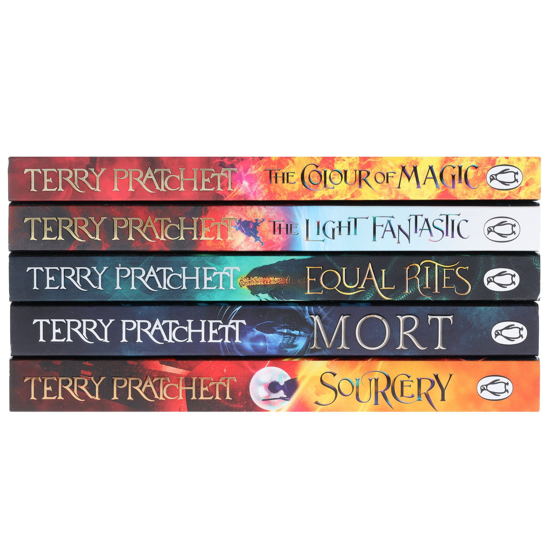 Discworld Series by Terry Pratchett: Book 1-5 Collection Set - Fiction - Paperback