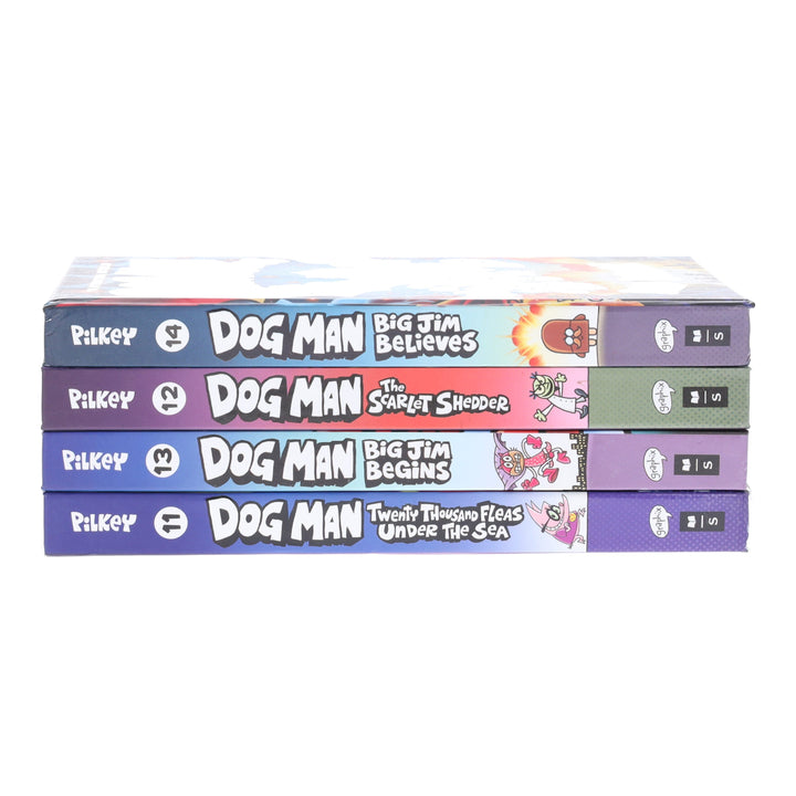 Dog Man Series by Dav Pilkey (Book 11-14) Collection 4 Books Set - Ages 7+ - Hardback