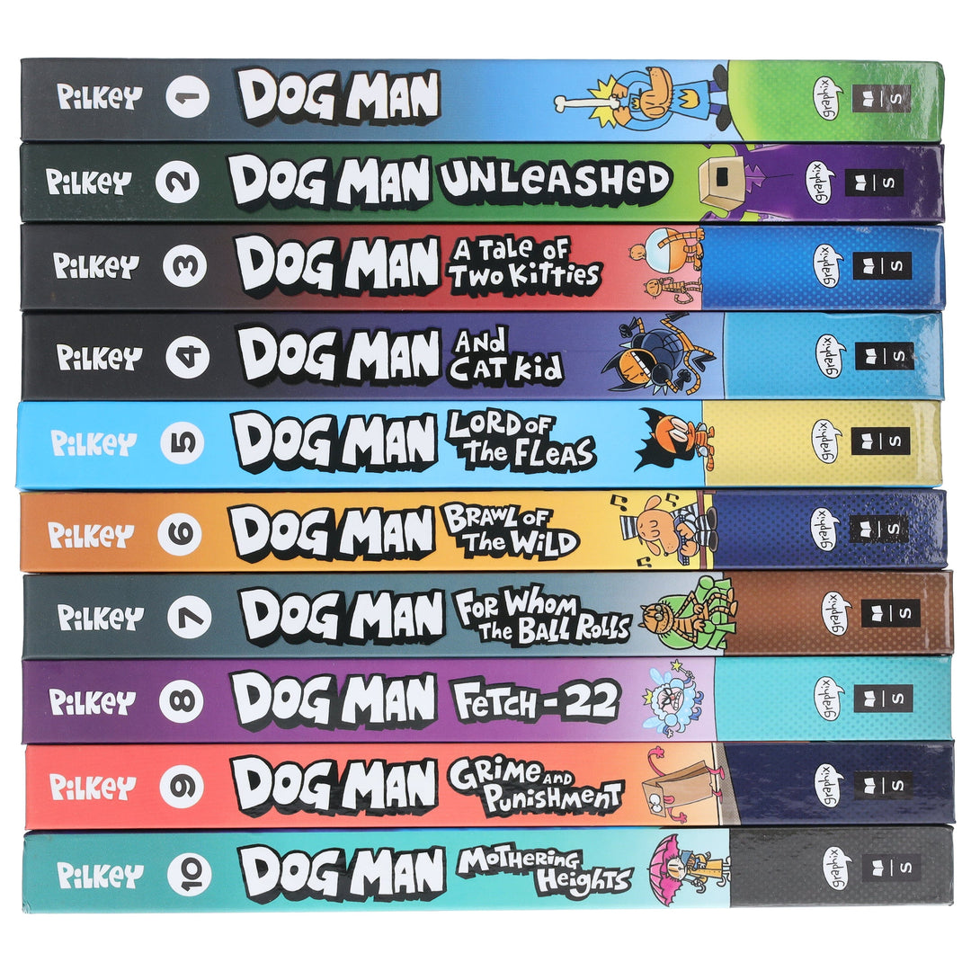 Dog Man 1-10: The Supa Buddies Mega Collection by Dav Pilkey 10 Books Set - Ages 6-12 - Hardback