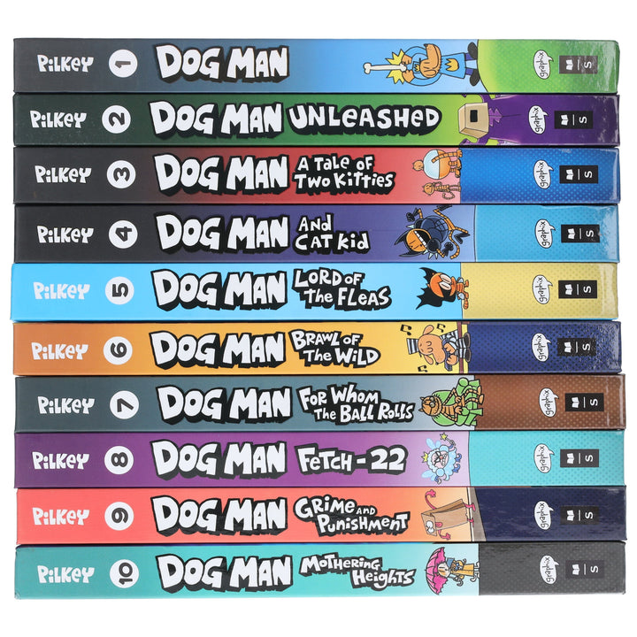 Dog Man 1-10: The Supa Buddies Mega Collection by Dav Pilkey 10 Books Set - Ages 6-12 - Hardback