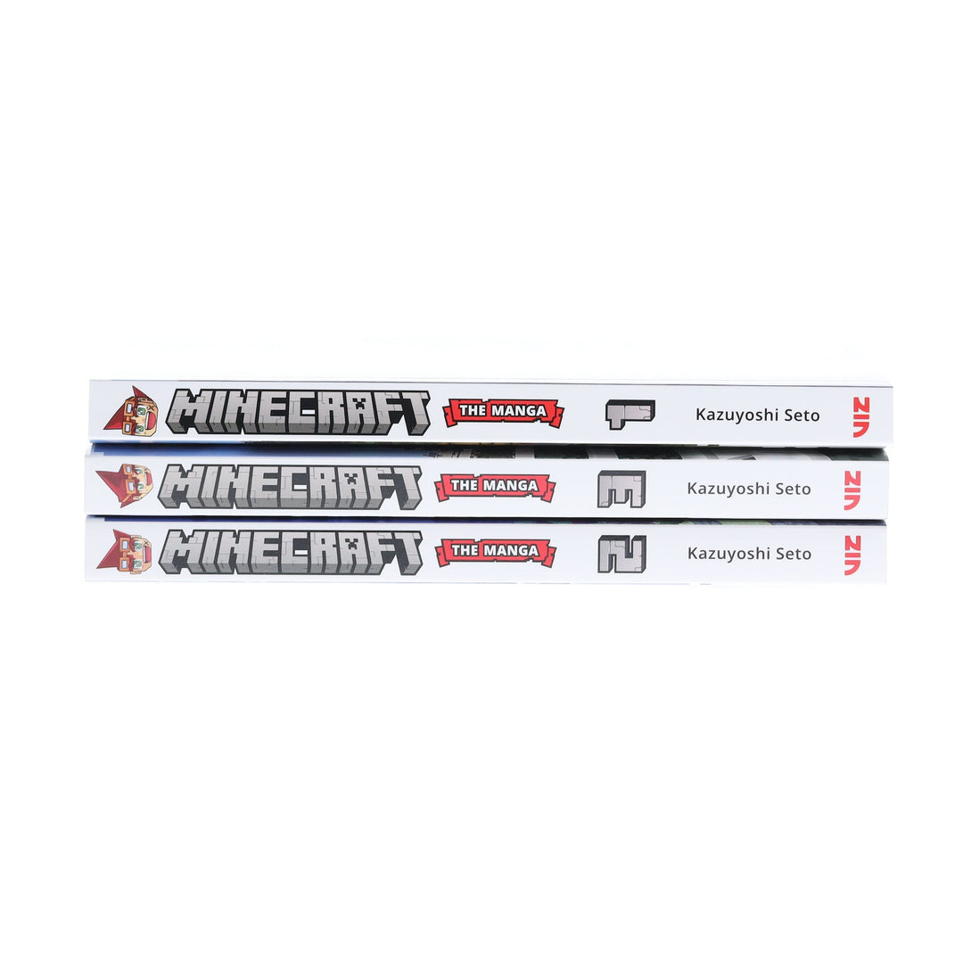 Minecraft: The Manga (Volume 1-3) by Kazuyoshi Seto 3 Books Collection Set - Ages 7-12 - Paperback