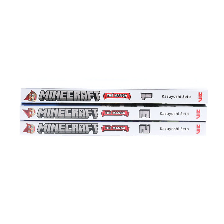 Minecraft: The Manga (Volume 1-3) by Kazuyoshi Seto 3 Books Collection Set - Ages 7-12 - Paperback