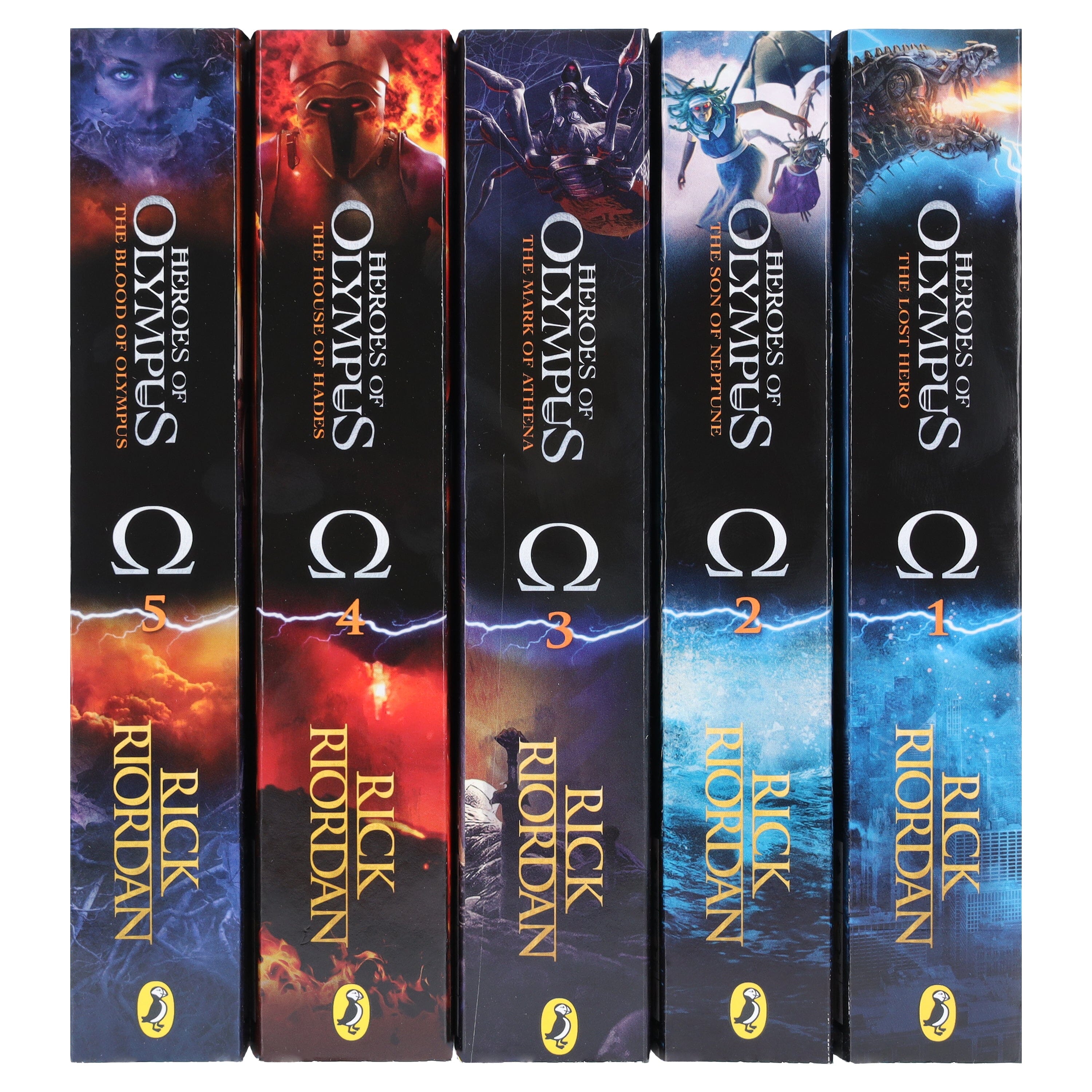 Heroes of Olympus By Rick Riordan Complete Collection 5 Books Set