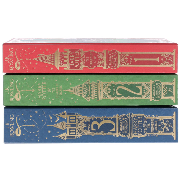 Harry Potter 1-3 Box Set: MinaLima Edition by J.K. Rowling 3 Books Collection Box Set  – Ages 9+ – Hardback