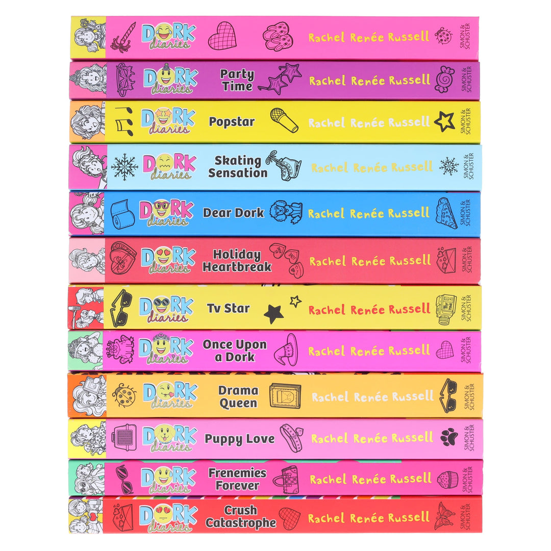 Dork Diaries Series (Vol. 1-12) By Rachel Renee Russell 12 Books Collection Set- Ages 9-14 - Paperback