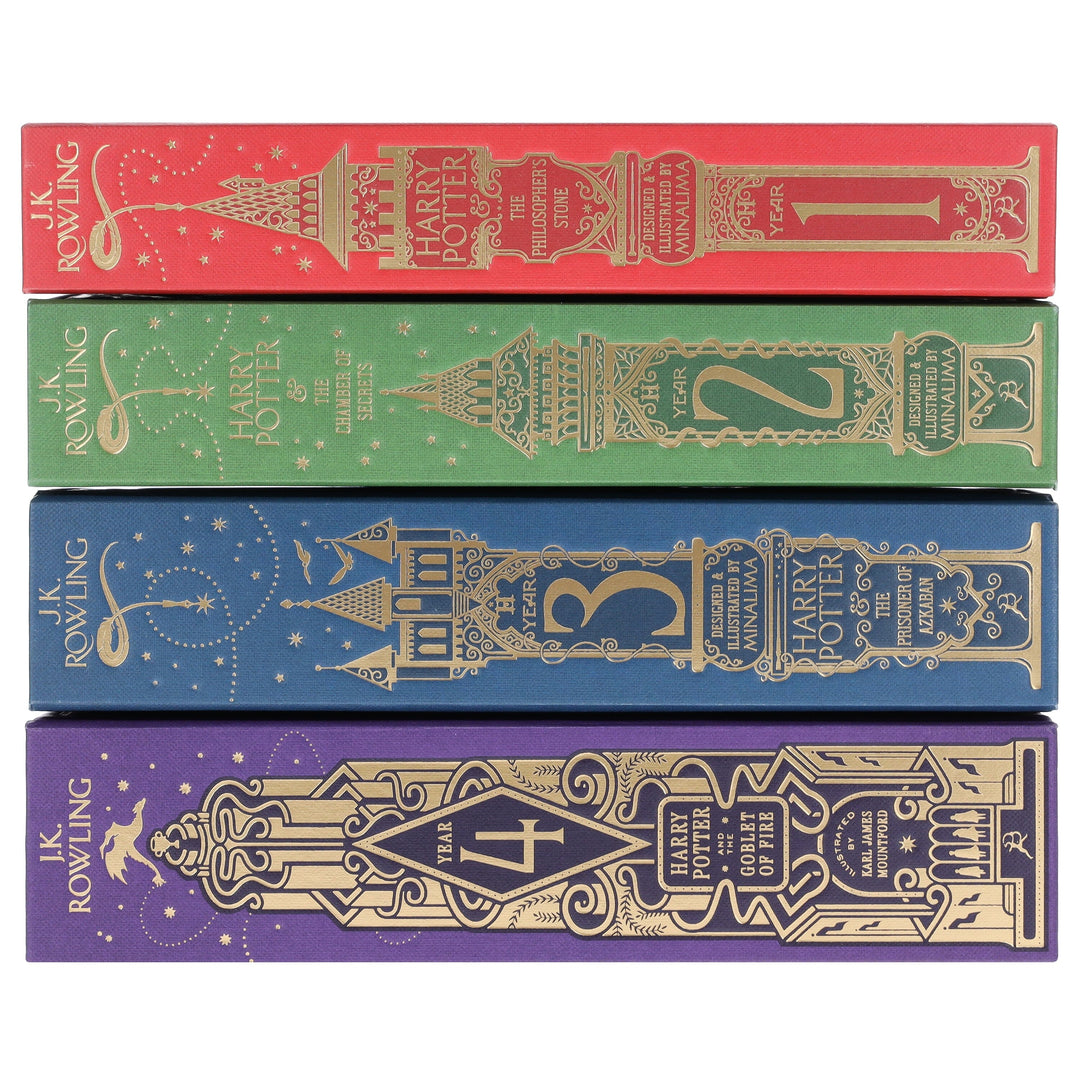 Harry Potter MinaLima & Interactive Collectors Edition (Volume 1-4) by J.K. Rowling: 4 Books Collection Set – Ages 9+ – Hardback
