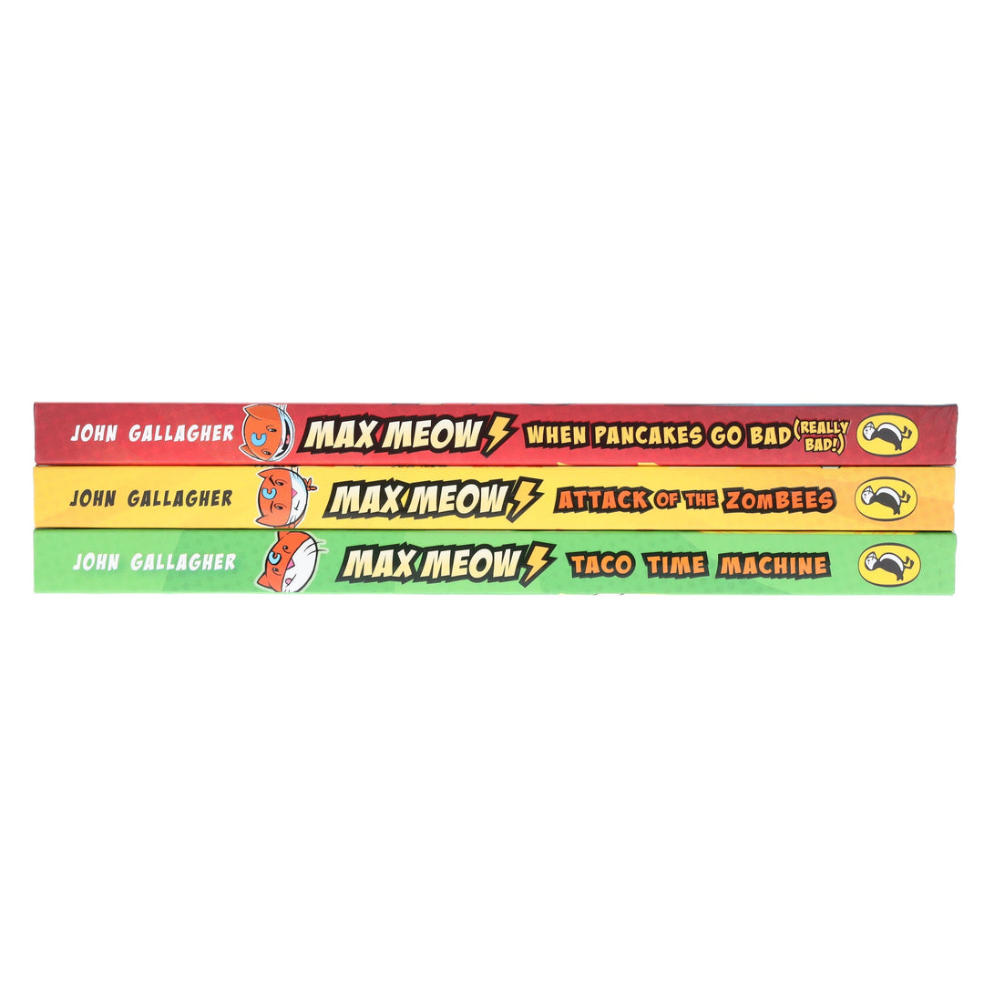 Max Meow Series (Book 4-6) by John Gallagher 3 Graphic Novels Collection Set - Ages 5-10 - Paperback