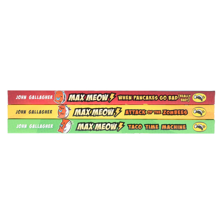 Max Meow Series (Book 4-6) by John Gallagher 3 Graphic Novels Collection Set - Ages 5-10 - Paperback