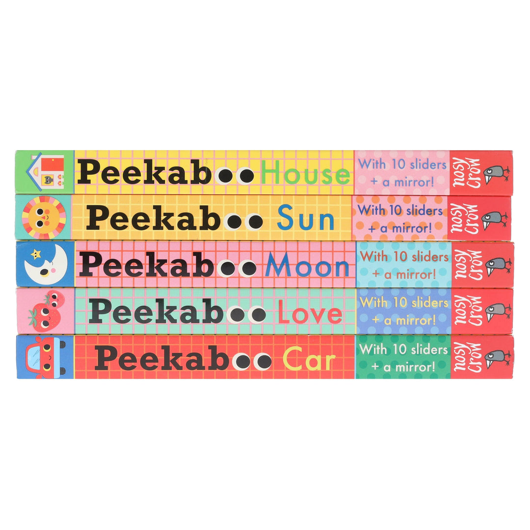 Peekaboo: House, Sun, Moon, Love & Car by Camilla Reid Illustrated 5 Books Collection Set - Ages 0-5 - Board Book