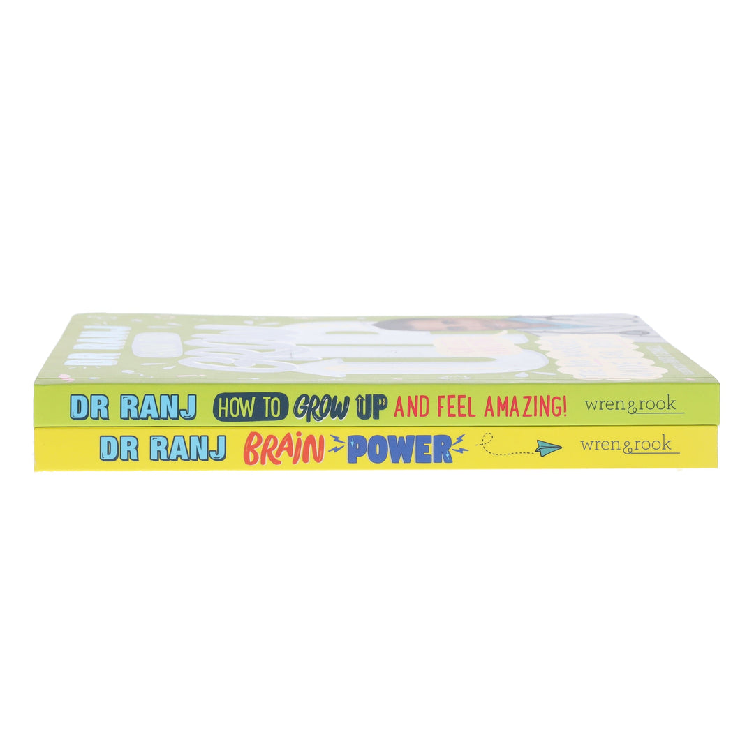 Dr Ranj Singh (Brain Power & How to Grow Up and Feel Amazing) 2 Books Collection Set - Ages 7-9 - Paperback