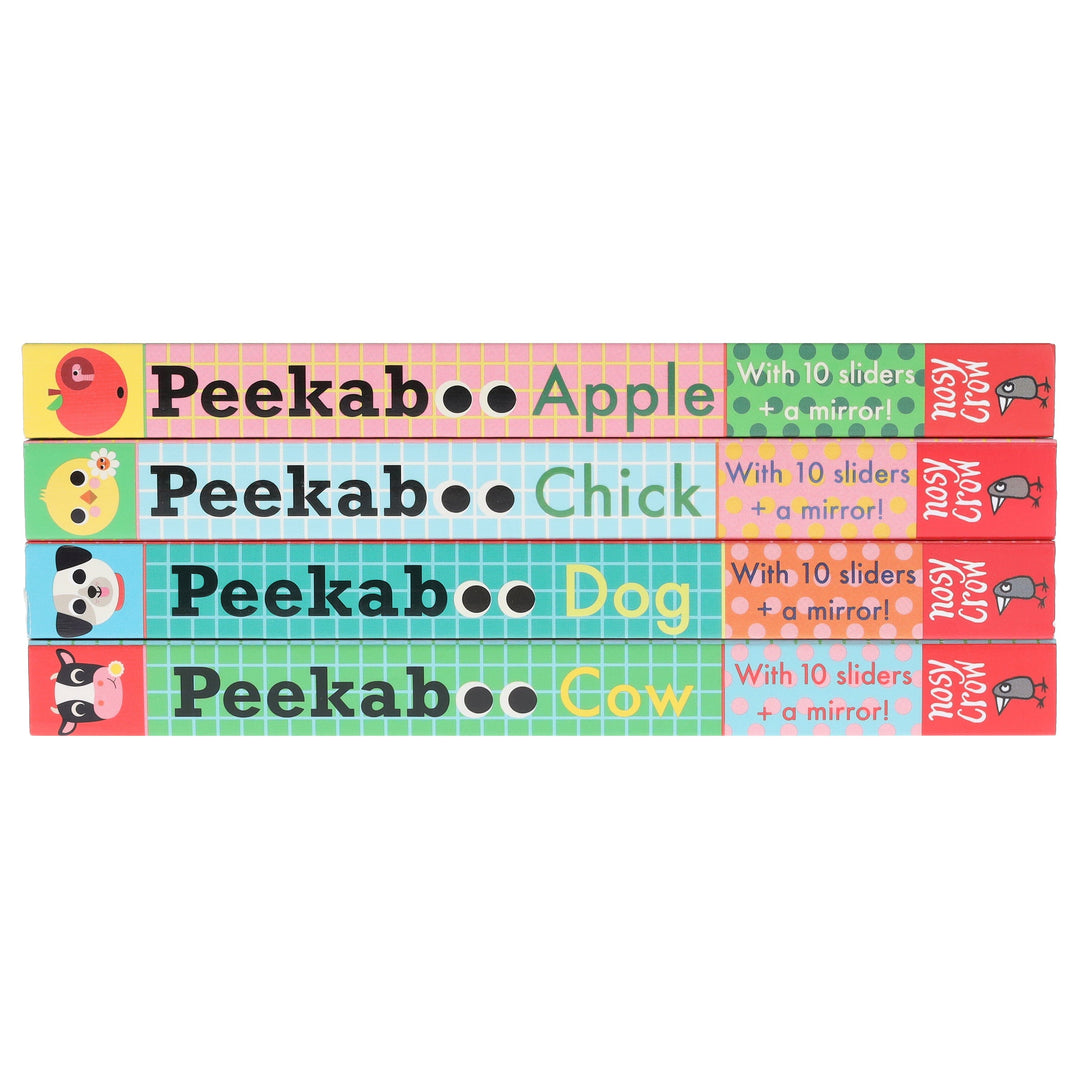 Peekaboo: Apple, Chick, Dog & Cow by Camilla Reid Illustrated 4 Books Collection Set - Ages 0-5 - Board Book