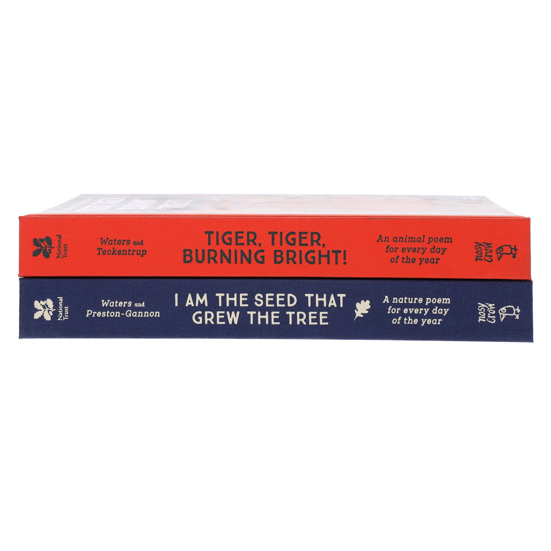 Fiona Waters Poetry Collections 2 Books Set (I Am the Seed That Grew the Tree & Tiger, Tiger, Burning Bright!) - Ages 4-11 - Hardback