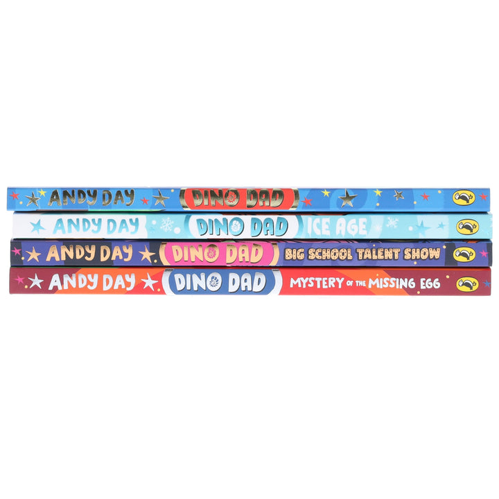 Dino Dad Series by Andy Day Illustrated 4 Books Collection Set - Ages 4-8 - Paperback