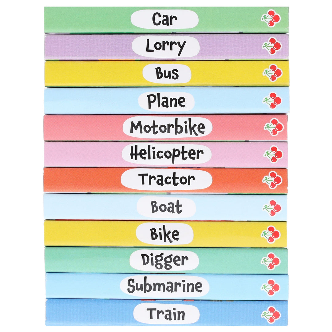 A Case of Cool Vehicles: 12 Title Board Book Collection Carry Case - Ages 3+ - Board Book