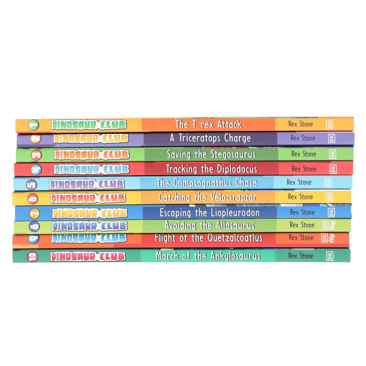 Dinosaur Club Series by Rex Stone (Book 1-10) Collection 10 Books Set - Age 5-7 - Paperback