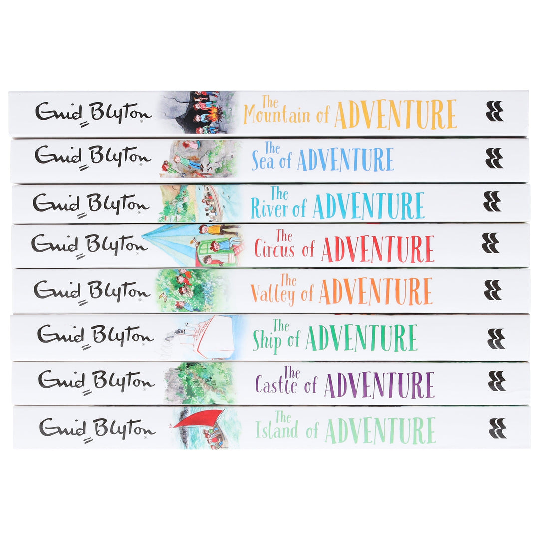 Enid Blyton Adventure Series (Mountain, Sea, River, Circus, Valley, Ship, Castle, Island) 8 Books Collection Box set - Ages 9-14 - Paperback