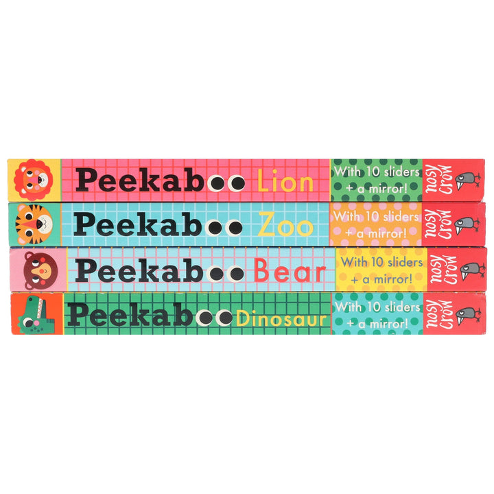 Peekaboo: Lion, Zoo, Bear & Dinosaur by Camilla Reid Illustrated 4 Books Collection Set - Ages 0-5 - Board Book