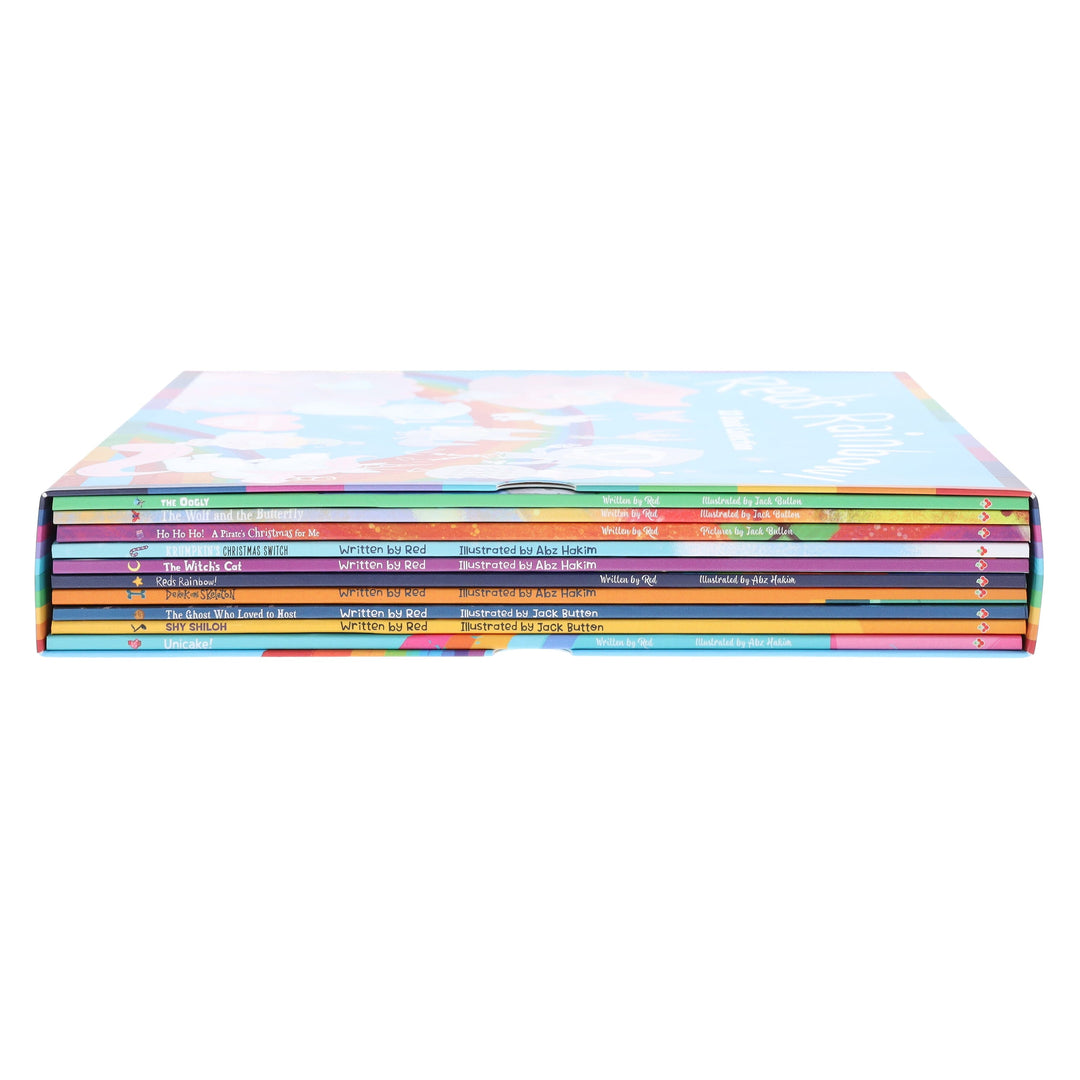 Red's Rainbow Collection Illustrated 10 Books Box Set - Ages 3+ - Paperback (Includes 10 Free Audiobook)