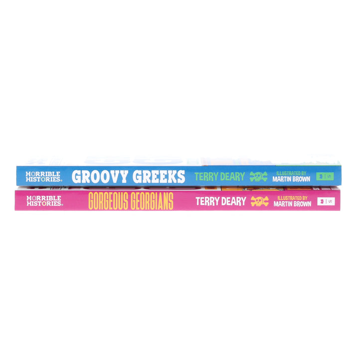 Horrible Histories (Newspaper Edition) by Terry Deary 2 Books Collection Set - Ages 8-12 - Paperback