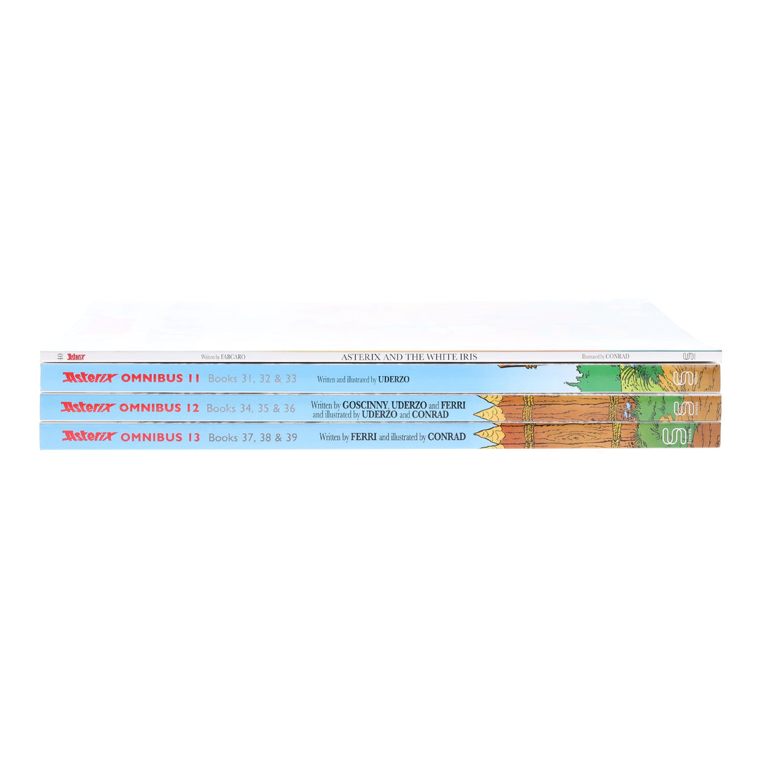 Asterix Omnibus 11-13 (Book 31-40) Graphic Novels by Goscinny & Uderzo: (3 Books in 1) 4 Books Collection Set - Ages 6-11 - Paperback