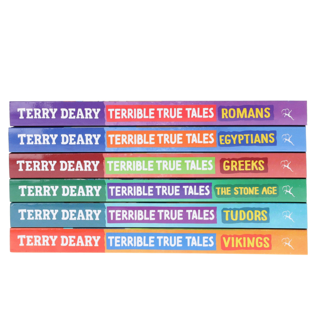 Terrible True Tales By Terry Deary: 6 Books (4 Books in 1) Collection Set - Ages 7-9 - Paperback